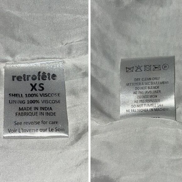 NWT Retrofete Gabrielle Robe in Moonglow White XS Revolve - Picture 14 of 15